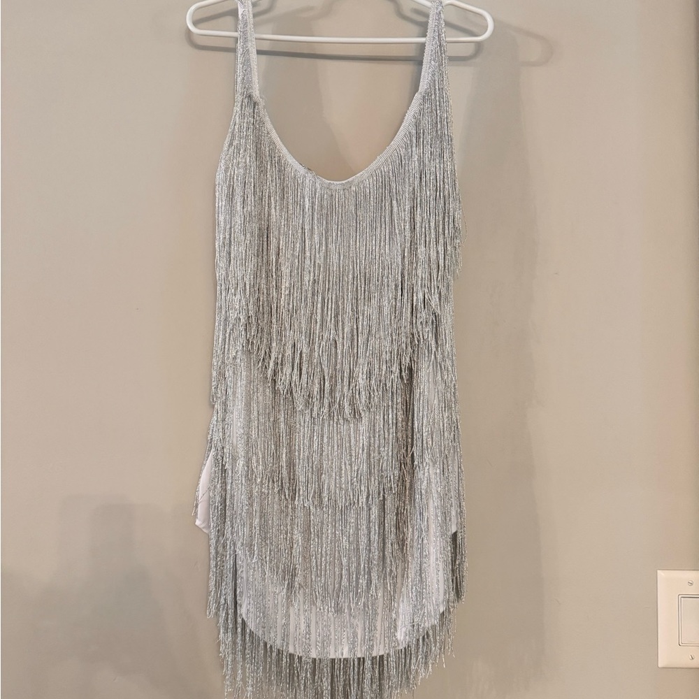 Silver Flapper 20’s style dress